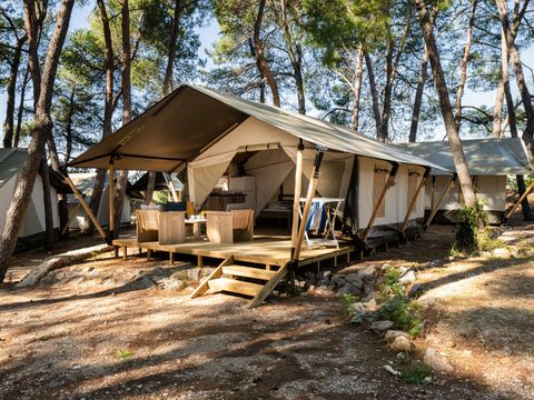 Tente en toile et en bois 5 personnes - Krk - Tente Safari Confort