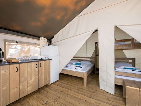 Tente en toile et en bois 5 personnes - Krk - Tente Safari Confort