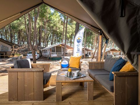 Tente en toile et en bois 5 personnes - Krk - Tente Safari Confort