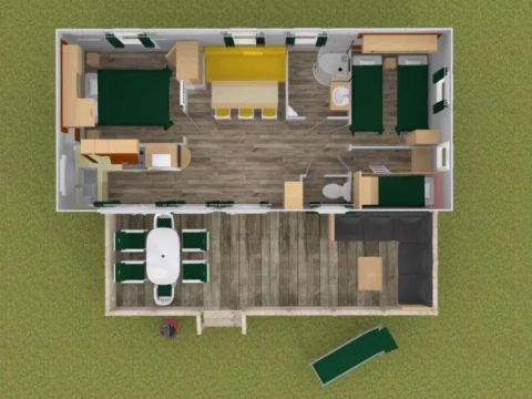 MOBILHOME 6 personnes - Comfort Plus 3 chambres Lounge avec lave-vaisselle