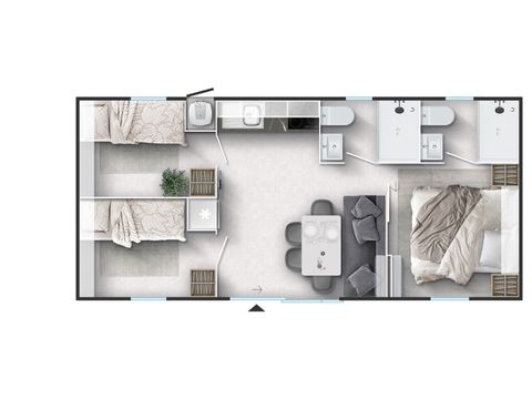 MOBILHOME 4 personnes - Deluxe Family Three-Bedroom Camping Home