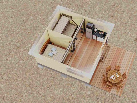 BUNGALOW TOILÉ 4 personnes - MARQUISE