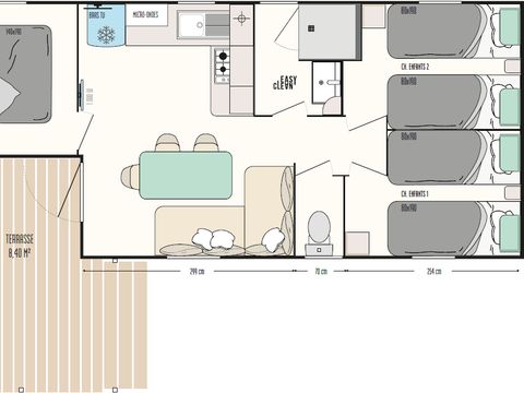 MOBILHOME 6 personnes - LYS 3 chambres climatisé
