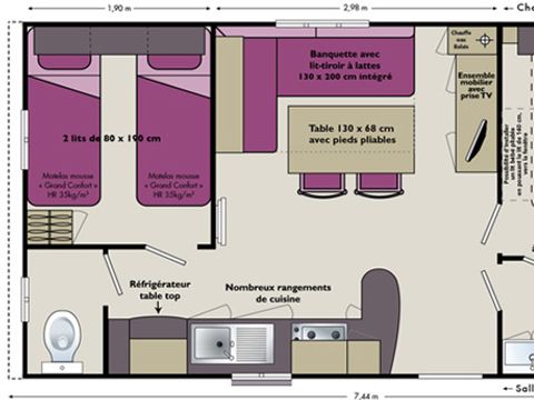 MOBILHOME 4 personnes - IRM Super Mercure