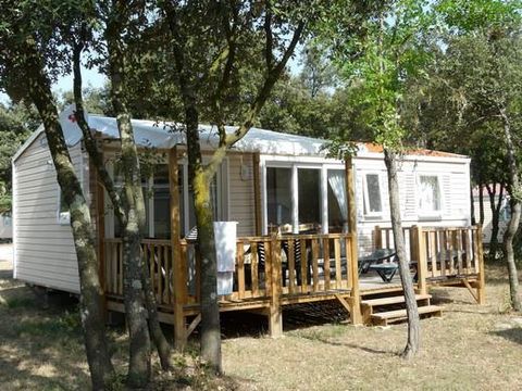 MOBILHOME 6 personnes - Mobilhome RIVIERA 35m² CLIMATISÉ + terrasse semi-couverte 15m²