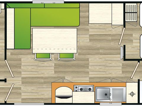 MOBILHOME 4 personnes - Standard 24 m² - 2 chambres