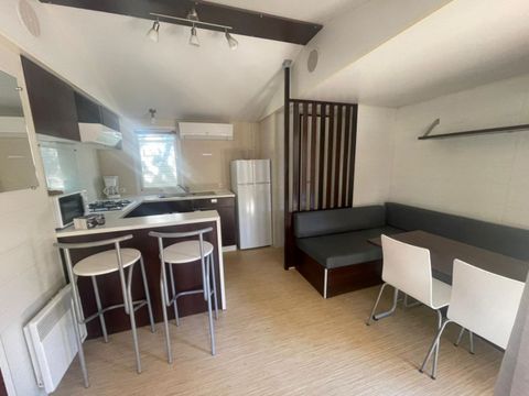Mobilhome 4/6 personnes - PRIVILEGE - 2 chambres - 2 salles de bain TV-CLIM
