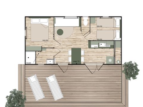 MOBILHOME 4 personnes - Arinella 29m²