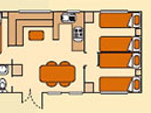 MOBILHOME 6 personnes - Cottage Privilège 2 chambres + Clim