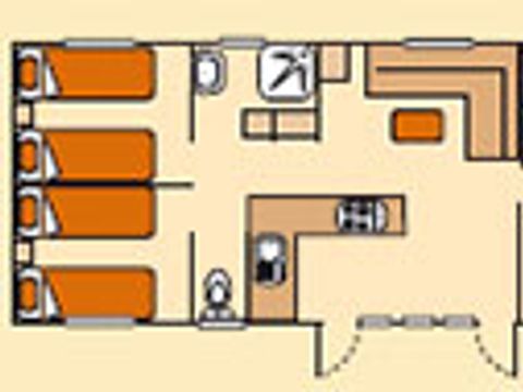 MOBILHOME 6 personnes - Cottage Privilège 3 chambres + Clim