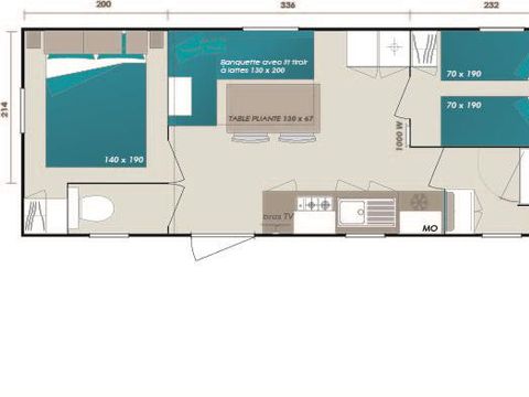 MOBILHOME 4 personnes - standard climatisé