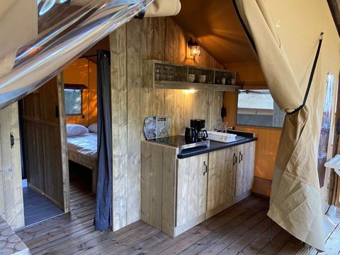 TENTE TOILE ET BOIS 4 personnes - Tente Lodge 2 chambres