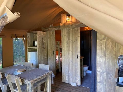 TENTE TOILE ET BOIS 4 personnes - Tente Lodge 2 chambres