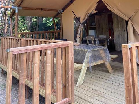 TENTE TOILE ET BOIS 4 personnes - Tente Lodge 2 chambres