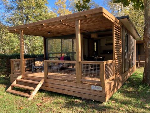 CHALET 5 personnes - Morea Premium 25m² - 2 chambres + TV + LV + terrasse couverte