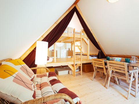 TENTE TOILE ET BOIS 4 personnes - LODGE TRAPPEUR 4 pers