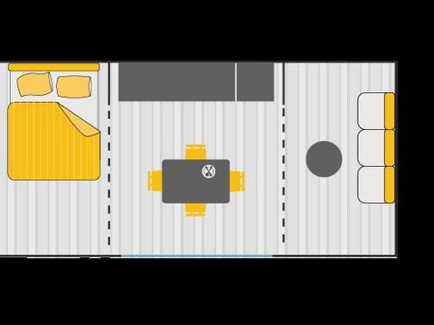 Tente en toile et en bois 4 personnes - Tente Maori - sans sanitaires - terrasse