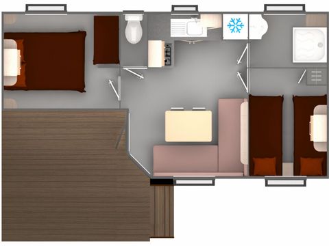 MOBILHOME 5 personnes - MH2 SWEETY 2014 31 m²