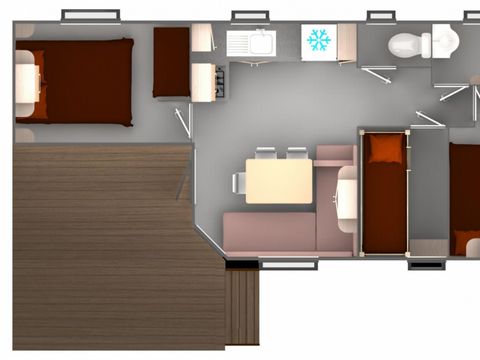 MOBILHOME 6 personnes - MH3 EVOLUTION 2014 36 m²
