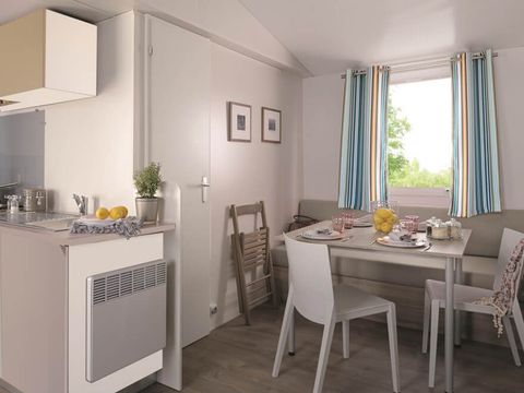 MOBILHOME 6 personnes - Mobil Home Alizée 32m2 (3 chambres) + terrasse couverte + TV + Climatisation 6 pers.