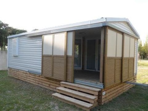 MOBILHOME 4 personnes - Mobil Home Marin 32m² (2 chambres) terrasse couverte + TV