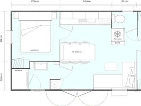 MOBILHOME 6 personnes - 3 chambres MARMOTTE TV LV Terrasse semi-couverte