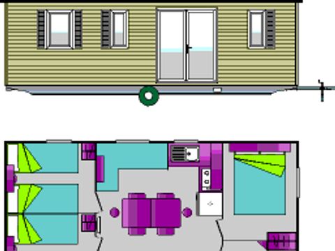 MOBILHOME 6 personnes - Espace