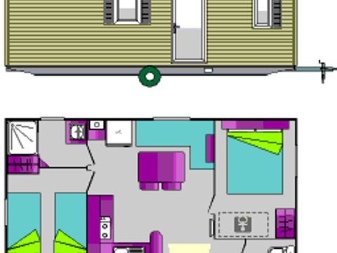 MOBILHOME 4 personnes - Cap vert