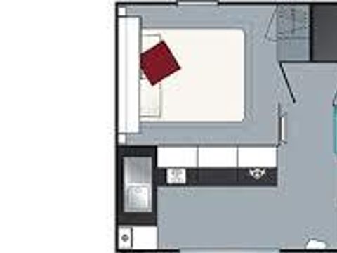 MOBILHOME 2 personnes - Cahita, 1 chambre, Neuf+TV + climatisation