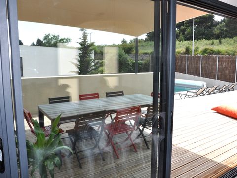 VILLA 8 personnes - CASA PALMA villa avec piscine privée, vue sur étang de La Palme - 4 chambres - grande terrasse bois