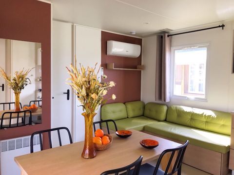 Mobilhome 6 personnes - Top Espace premium 32m² - 3 chambres - Terrasse couverte 15m² - TV - Lave vaisselle - Clim+wifi