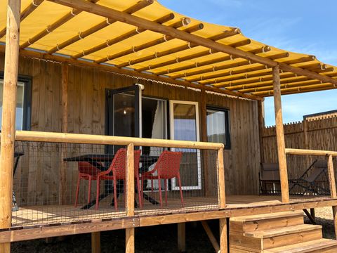 Mobilhome 4 personnes - XXL premium 35m² - 2 salles de bain - 2 chambres - Tv - Lave vaisselle - Clim - Wifi