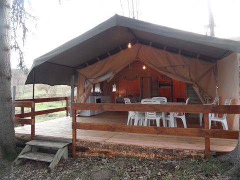 TENTE TOILE ET BOIS 5 personnes - Safari