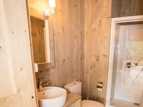 Tente en toile et en bois 6 personnes - Lodge XL Luxe Safari 4 Pièces 6 Personnes