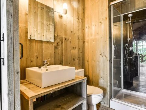 Tente en toile et en bois 6 personnes - Lodge XL Luxe Safari 4 Pièces 6 Personnes