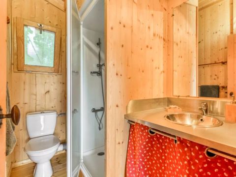 Unique 5 personnes - Cabane en bois sur Pilotis 2 Pièces 5 Personnes
