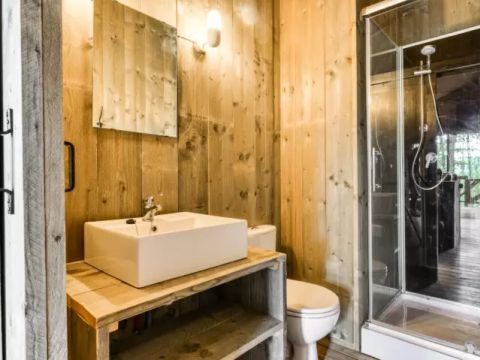 Tente en toile et en bois 6 personnes - Lodge XL Luxe Sanders 4 Pièces 6 Personnes