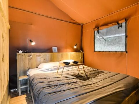 Tente en toile et en bois 6 personnes - Lodge XL Luxe Sanders 4 Pièces 6 Personnes