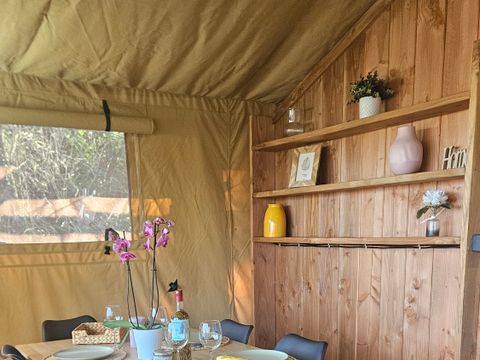 LODGE 6 personnes - Tente LODGE LUXE XL SAFARI SANDERS 3 Chambres - Terrasse couverte 2/6 pers.
