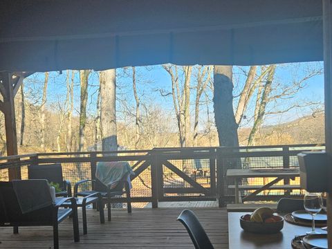 LODGE 6 personnes - Tente LODGE LUXE XL SAFARI SANDERS 3 Chambres - Terrasse couverte 2/6 pers.