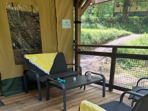 LODGE 4 personnes - Tente SAFARI LODGE NATURE SANDERS  2 chambres - terrasse couverte (pas de salle de bain privée)