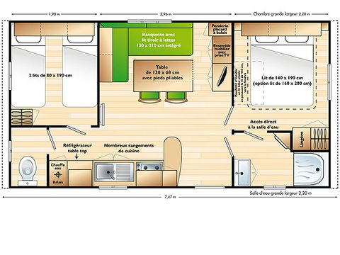 Mobilhome 4 personnes - Confort