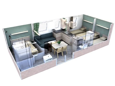 MOBILHOME 6 personnes - MH3 30 m²