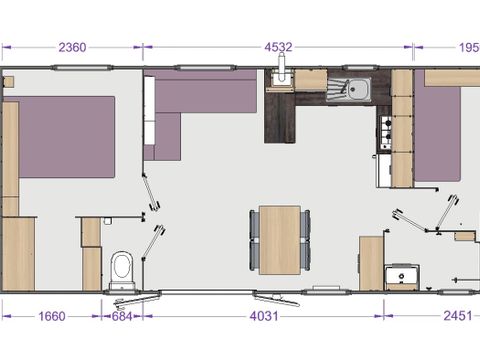 MOBILHOME 4 personnes - 2 chambres Or (Lodge 972)
