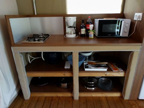 TENTE TOILE ET BOIS 5 personnes - Wood Lodge