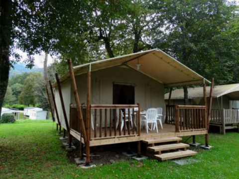 TENTE TOILE ET BOIS 5 personnes - Wood Lodge