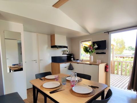 Mobilhome 6 personnes - MH EVASION, 33.3m², 3 ch, clim, Terrasse