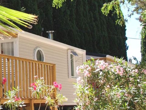 MOBILHOME 2 personnes - Mobil Home Îles D'or - 23m² - 2 chambres + terrasse semi-couverte