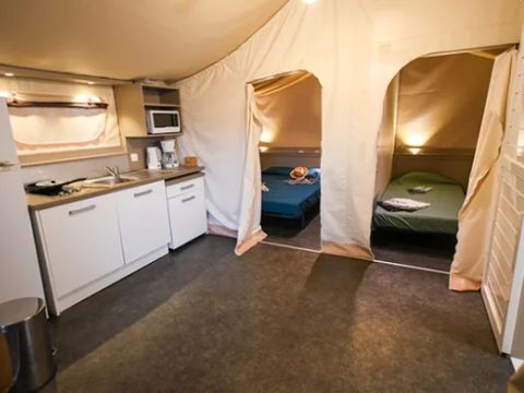 TENTE TOILE ET BOIS 4 personnes - LODGE MAASAI