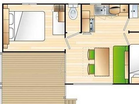 MOBILHOME 6 personnes - MEDITERRANEE 2 Ch Clim et TV